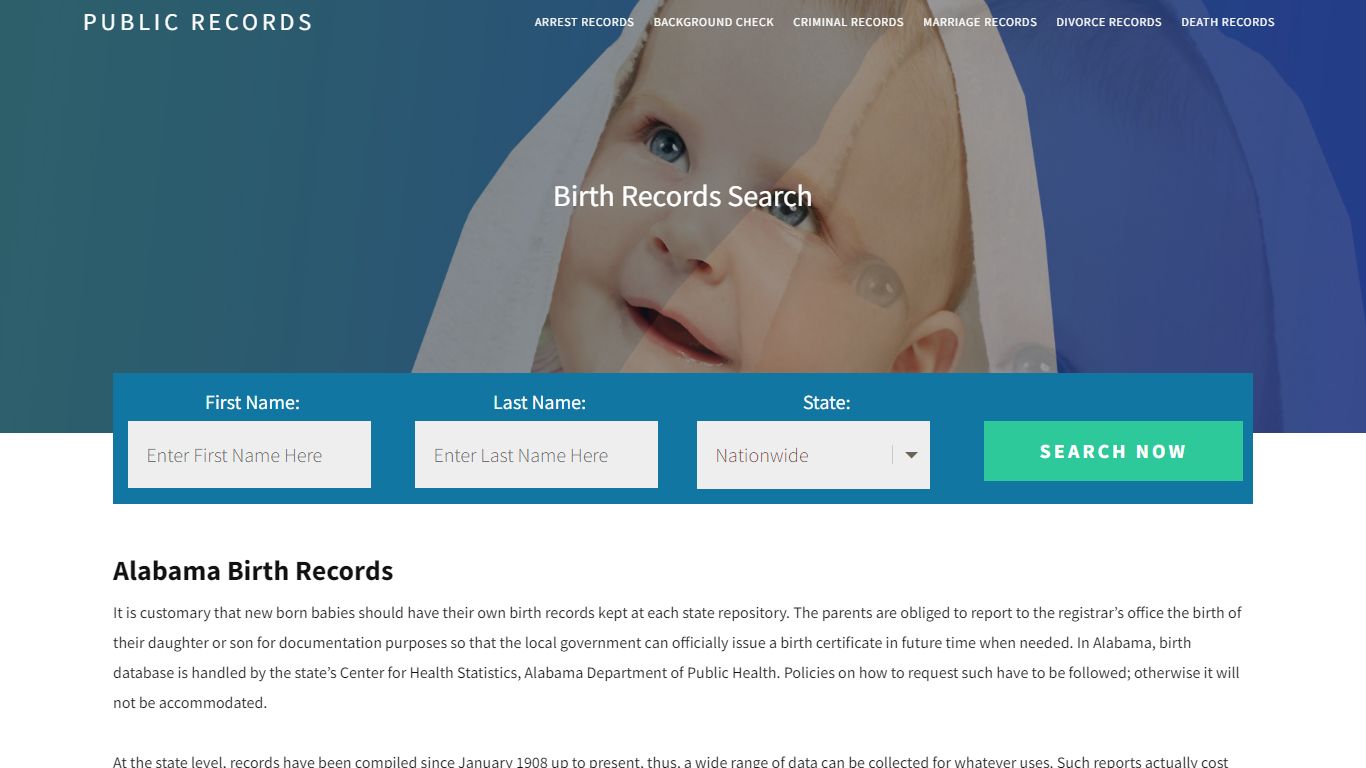 Alabama Birth Records | Enter Name and Search. 14Days Free